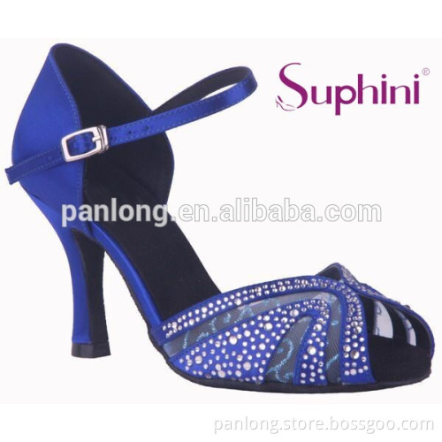 Suphini Lady Glitter Blue Latin Dance Shoes